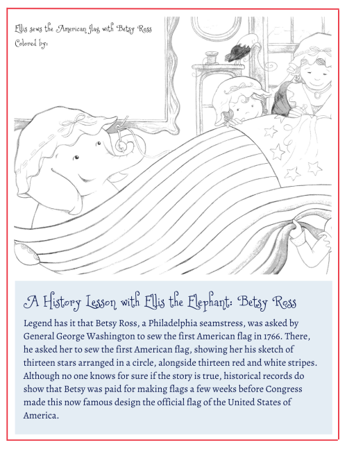 Betsy Ross - Coloring Page - April 21